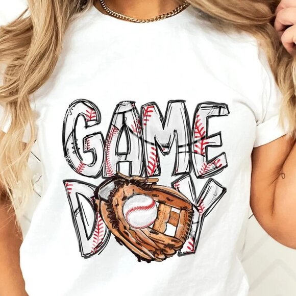 Baseball Shirt Tee Unisex, Baseball Game Day Shirt for Women, Baseball Mom Shirt - Picture 2 of 4